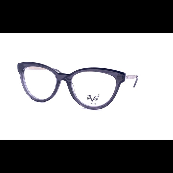 Retro Look Cat-Eye Glasses Black Acetate & Gunmetal Temples - Picture 13 of 15